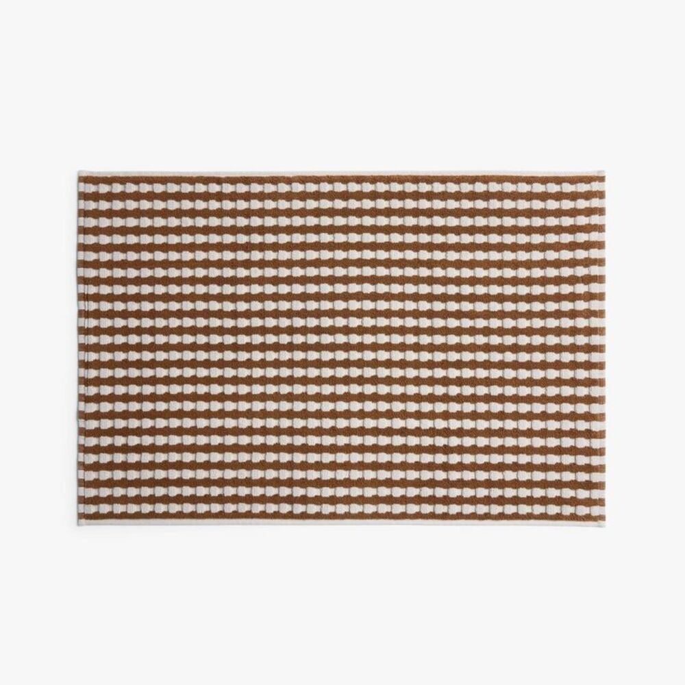 Parachute - Terry Check Tub Mat Pecan - Parachute Pecan